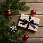 Feuille De Papier Cadeau Cute kawaii penguin and gingerbread