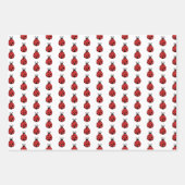 Feuille De Papier Cadeau Cute Lady Bugs Pois Stripes (Devant)
