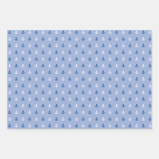 Feuille De Papier Cadeau Cute Little Anchor Pattern (Devant 3)