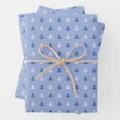 Feuille De Papier Cadeau Cute Little Anchor Pattern (En situation)