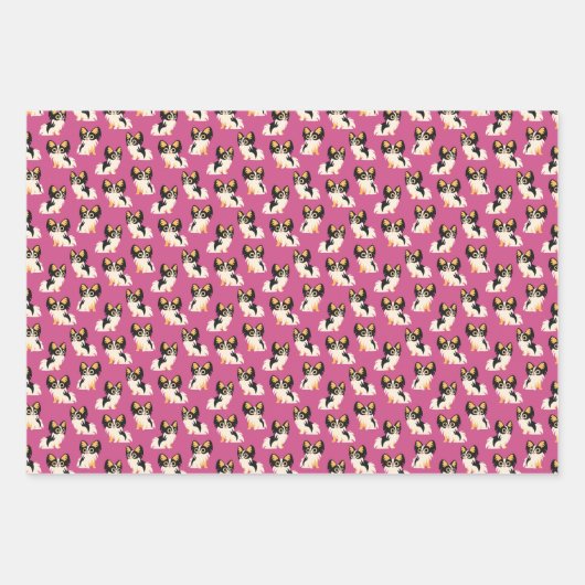 Feuille De Papier Cadeau Cute Long-Haired Chihuahuas (Devant 2)