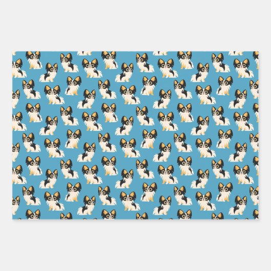 Feuille De Papier Cadeau Cute Long-Haired Chihuahuas (Devant)