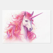 Feuille De Papier Cadeau Cute Magique Unicorne (Devant 2)