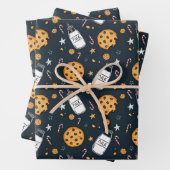 Feuille De Papier Cadeau Cute Milk and Cookies Gift Wrap (En situation)