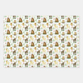 Feuille De Papier Cadeau Cute Moose Deer Forest Animaux Motif (Devant 2)