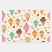 Feuille De Papier Cadeau Cute motif de cône de crème (Devant 2)