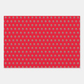 Feuille De Papier Cadeau Cute Motif fraise rouge (Devant 3)