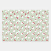 Feuille De Papier Cadeau Cute Motif Snowman  (Devant 3)
