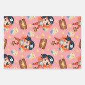 Feuille De Papier Cadeau Cute Nautical Girl Pirate (Devant)