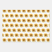 Feuille De Papier Cadeau Cute One Sunflower 1er anniversaire (Devant 3)