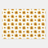 Feuille De Papier Cadeau Cute One Sunflower 1er anniversaire (Devant 2)