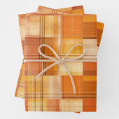 Feuille De Papier Cadeau Cute orang carrelé motif (En situation)