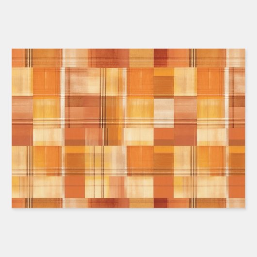 Feuille De Papier Cadeau Cute orang carrelé motif (Devant)