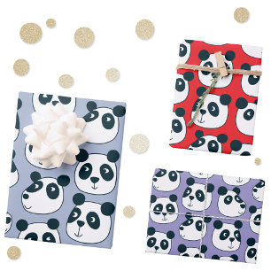 Feuille De Papier Cadeau Cute ours Panda