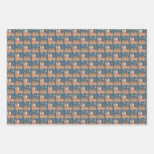 Feuille De Papier Cadeau Cute pain d'épices Noël Festif Motifs (Devant)