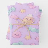 Feuille De Papier Cadeau Cute Pastel Ghost Halloween, (En situation)