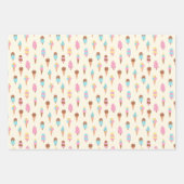 Feuille De Papier Cadeau Cute Pastel Motif de crème glacée (Devant 3)