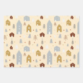 Feuille De Papier Cadeau Cute Pastel Noël Motif (Devant 3)