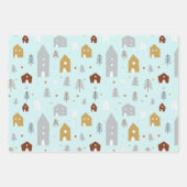 Feuille De Papier Cadeau Cute Pastel Noël Motif (Devant 2)