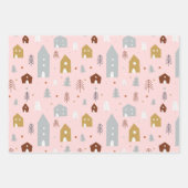 Feuille De Papier Cadeau Cute Pastel Noël Motif (Devant)