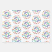 Feuille De Papier Cadeau Cute Pastel Snowman Heads Seamless (Devant 2)