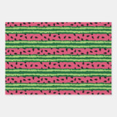 Feuille De Papier Cadeau Cute pastèque Motif rose et vert (Devant)