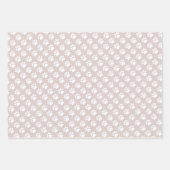 Feuille De Papier Cadeau Cute Paw Prints Dog Bones Custom Name (Devant 3)
