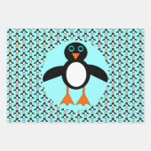 Feuille De Papier Cadeau Cute Penguin personnalisé (Devant)