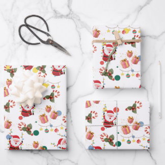 Feuille De Papier Cadeau Cute père Noël