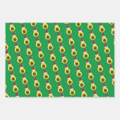 Feuille De Papier Cadeau Cute Père Noël Avocado (Devant 2)