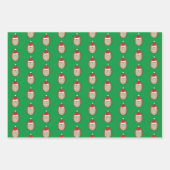 Feuille De Papier Cadeau Cute Père Noël Hedgehog (Devant 3)