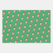 Feuille De Papier Cadeau Cute Père Noël Hedgehog (Devant)