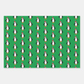 Feuille De Papier Cadeau Cute Père Noël Penguin (Devant 3)