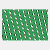 Feuille De Papier Cadeau Cute Père Noël Penguin (Devant 2)