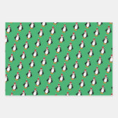 Feuille De Papier Cadeau Cute Père Noël Penguin (Devant)