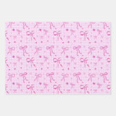 Feuille De Papier Cadeau Cute Pink Bow Wrapping Paper (Devant 2)