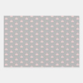 Feuille De Papier Cadeau Cute Pink Grey Black Carnival Circus (Devant 3)