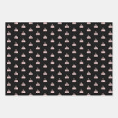Feuille De Papier Cadeau Cute Pink Grey Black Carnival Circus (Devant 2)