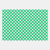 Feuille De Papier Cadeau Cute polka dot tiled pattern green (Devant 2)