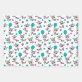Feuille De Papier Cadeau Cute Raccoon Motif (Devant)