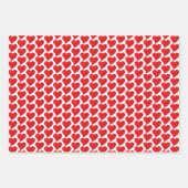 Feuille De Papier Cadeau Cute Red Hearts motif La Saint Valentin moderne (Devant)