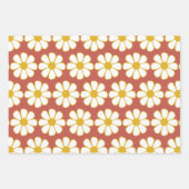 Feuille De Papier Cadeau Cute Retro Floral Motif (Devant 3)