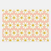 Feuille De Papier Cadeau Cute Retro Floral Motif (Devant)