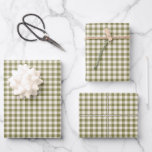 Feuille De Papier Cadeau Cute Rétro Olive Green En vichy Plaid Motif<br><div class="desc">Feuilles de papier à Motif plaqué vert olive rétro En vichy</div>