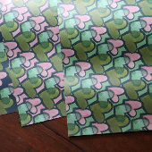 Feuille De Papier Cadeau Cute Retro Valentine's Day Hearts Valentine