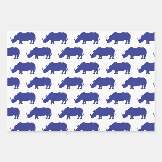 Feuille De Papier Cadeau Cute Rhinoceros (Devant 2)