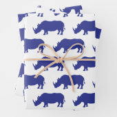 Feuille De Papier Cadeau Cute Rhinoceros (En situation)