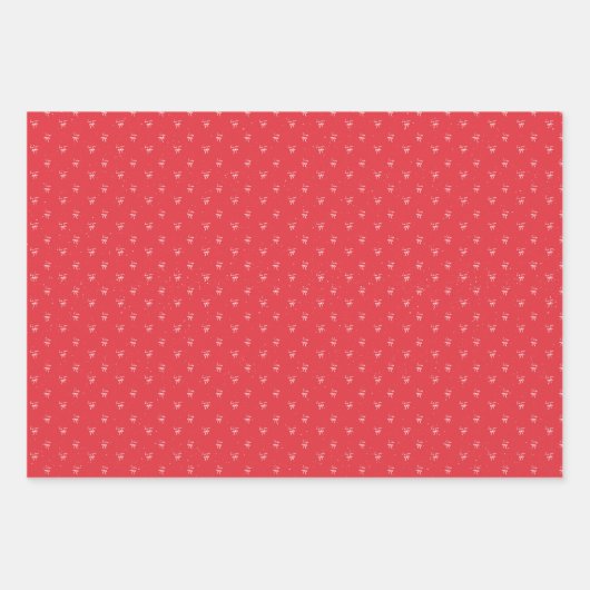 Feuille De Papier Cadeau Cute Ribbon Love Seamless Pattern Wrapping Paper, (Devant)