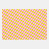 Feuille De Papier Cadeau Cute rose et jaune Motif (Devant 3)