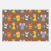 Feuille De Papier Cadeau Cute Safari (Devant 2)